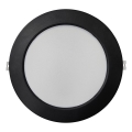 Светодиодный встроенный светильник CIRCLE LED/18W/230V 4000K диаметр 22 см черный