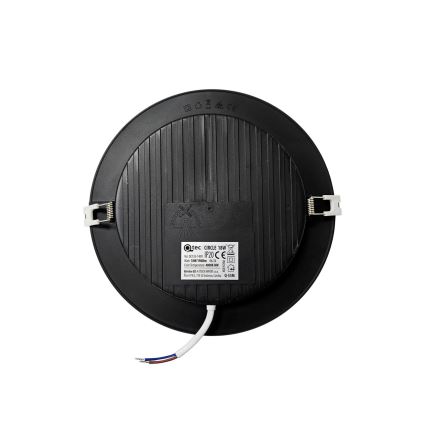 Светодиодный встроенный светильник CIRCLE LED/18W/230V 4000K диаметр 22 см черный