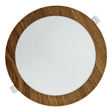 Светодиодный встроенный светильник CIRCLE LED/18W/230V 4200K диаметр 22 см коричневый