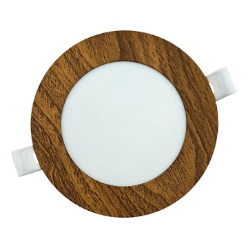 Светодиодный встроенный светильник CIRCLE LED/6W/230V 4200K диаметр 11,8 см коричневый