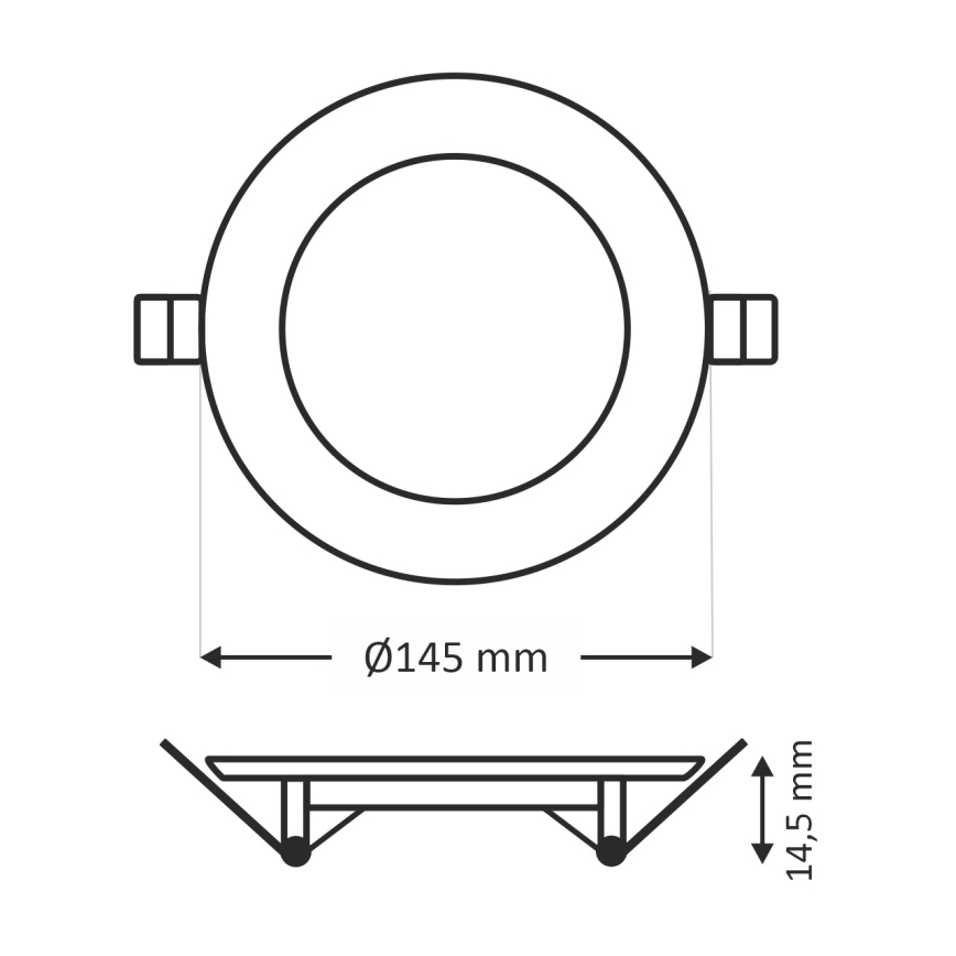 Светодиодный встроенный светильник CIRCLE LED/9W/230V 6500K диаметр 14,5 см белый