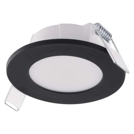 Светодиодный встроенный светильник для ванной комнаты LORI LED/4,5W/230V IP65 2700/4000K диаметр 8,5 см черный