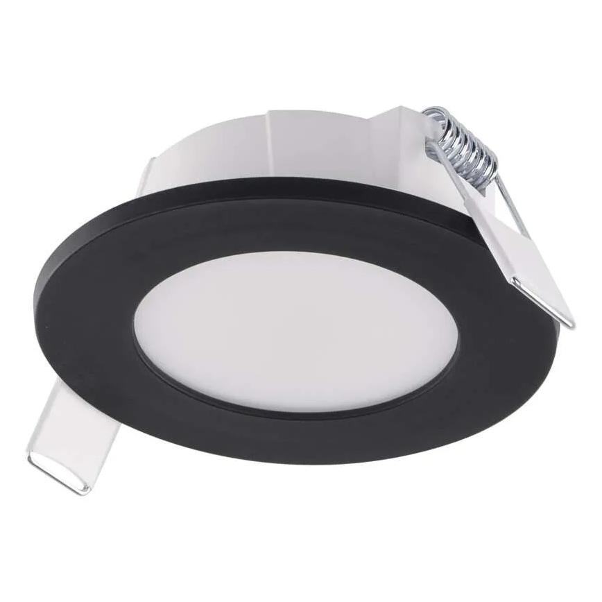Светодиодный встроенный светильник для ванной комнаты LORI LED/4,5W/230V IP65 2700/4000K диаметр 8,5 см черный