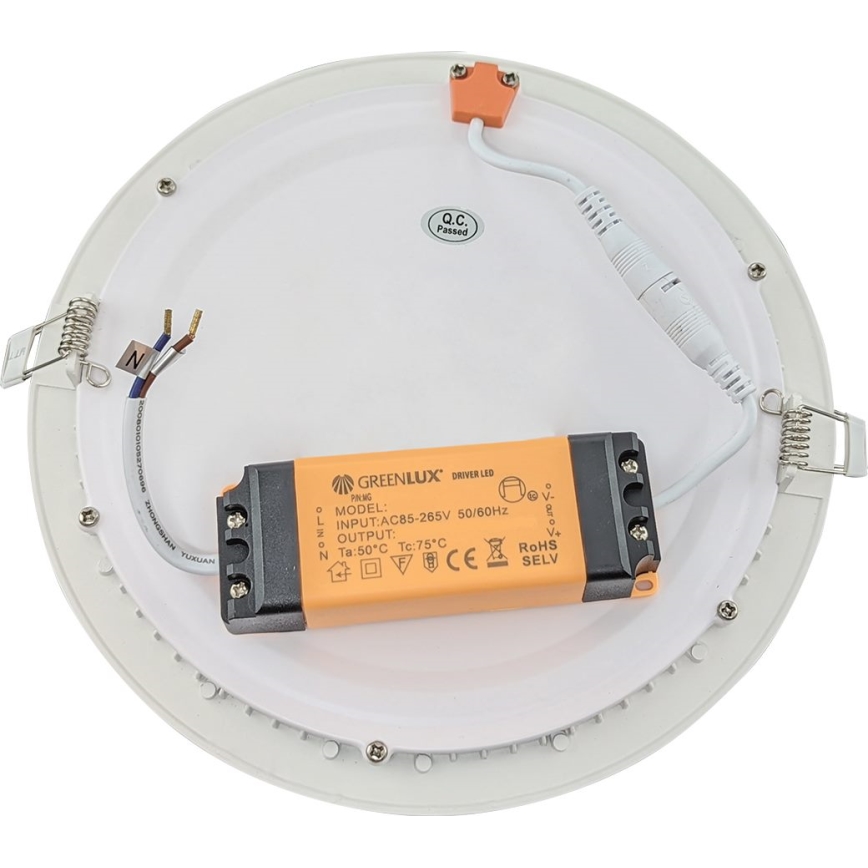 Светодиодный встроенный светильник для ванной комнаты VEGA LED/24W/230V 3800K диаметр 29,8 см IP44
