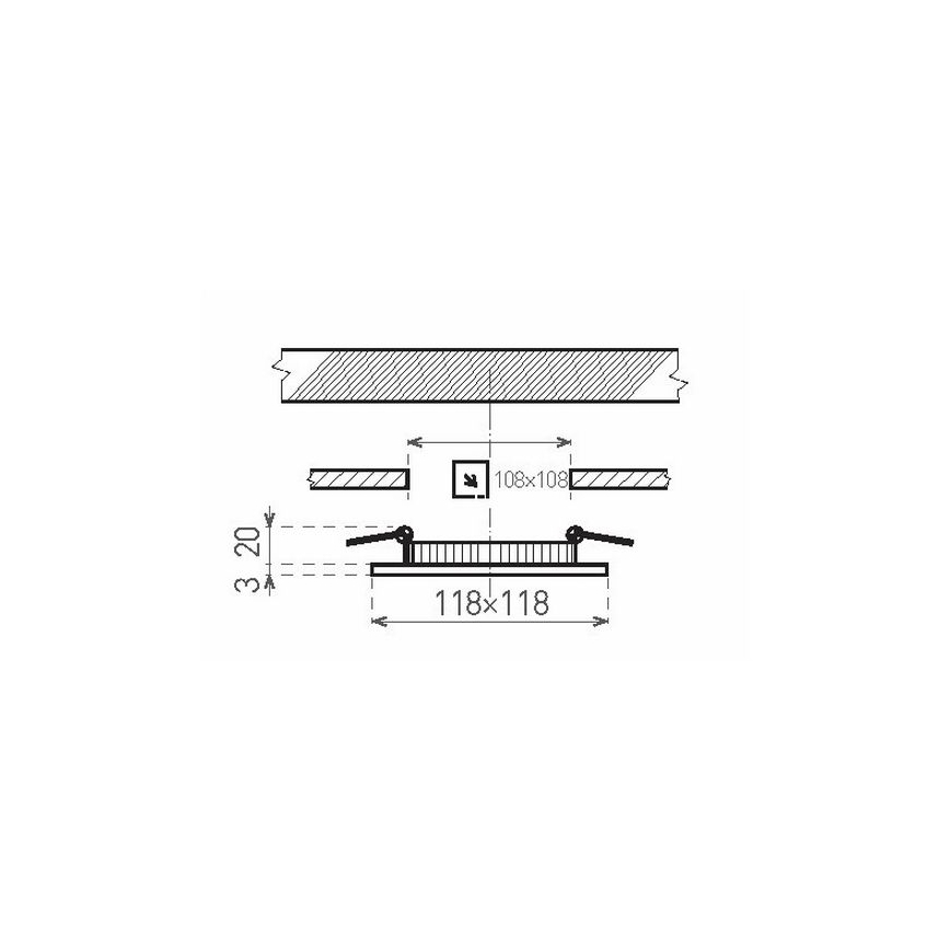 Светодиодный встроенный светильник для ванной комнаты VEGA LED/6W/230V 2800K 11,8 см IP44