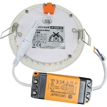 Светодиодный встроенный светильник для ванной комнаты VEGA LED/6W/230V 3800K диаметр 11,8 см IP44