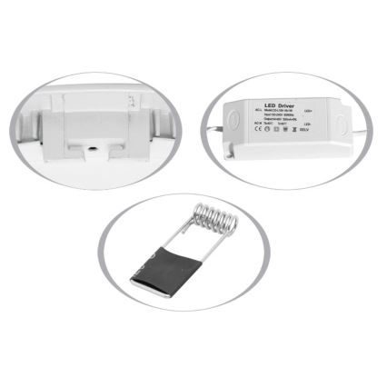 Светодиодный встроенный светильник для ванной комнаты LADA LED/25W/230V 2700K IP44