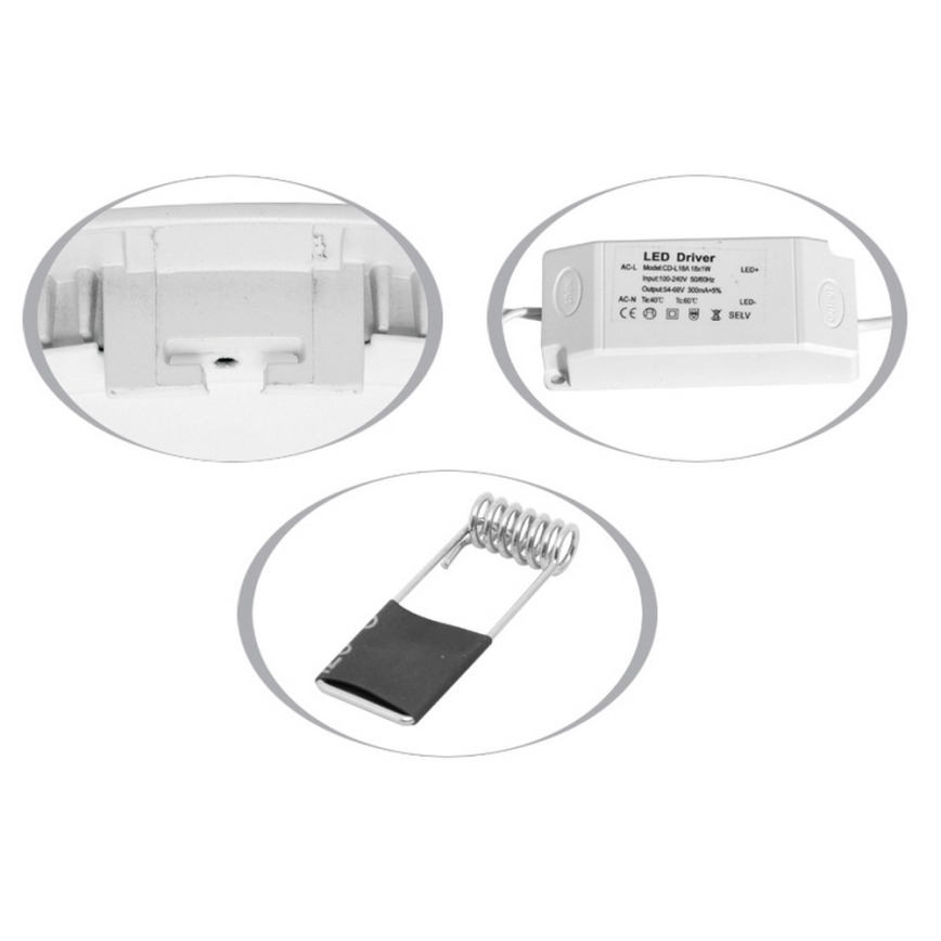 Светодиодный встроенный светильник для ванной комнаты LADA LED/25W/230V 2700K IP44