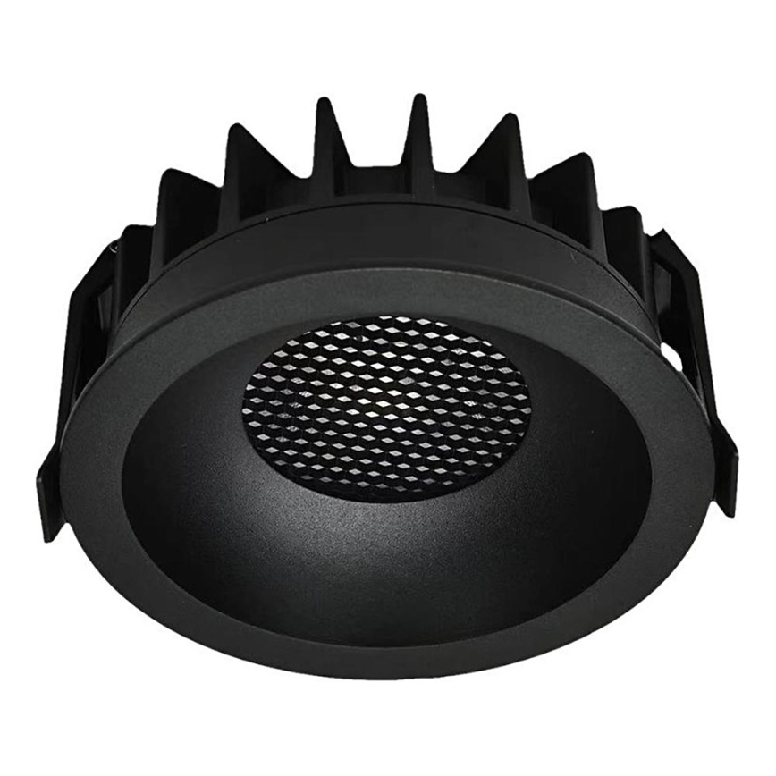 Светодиодный встроенный светильник LED/12W/230V 3000/4000/6400K диаметр 8,6 см черный