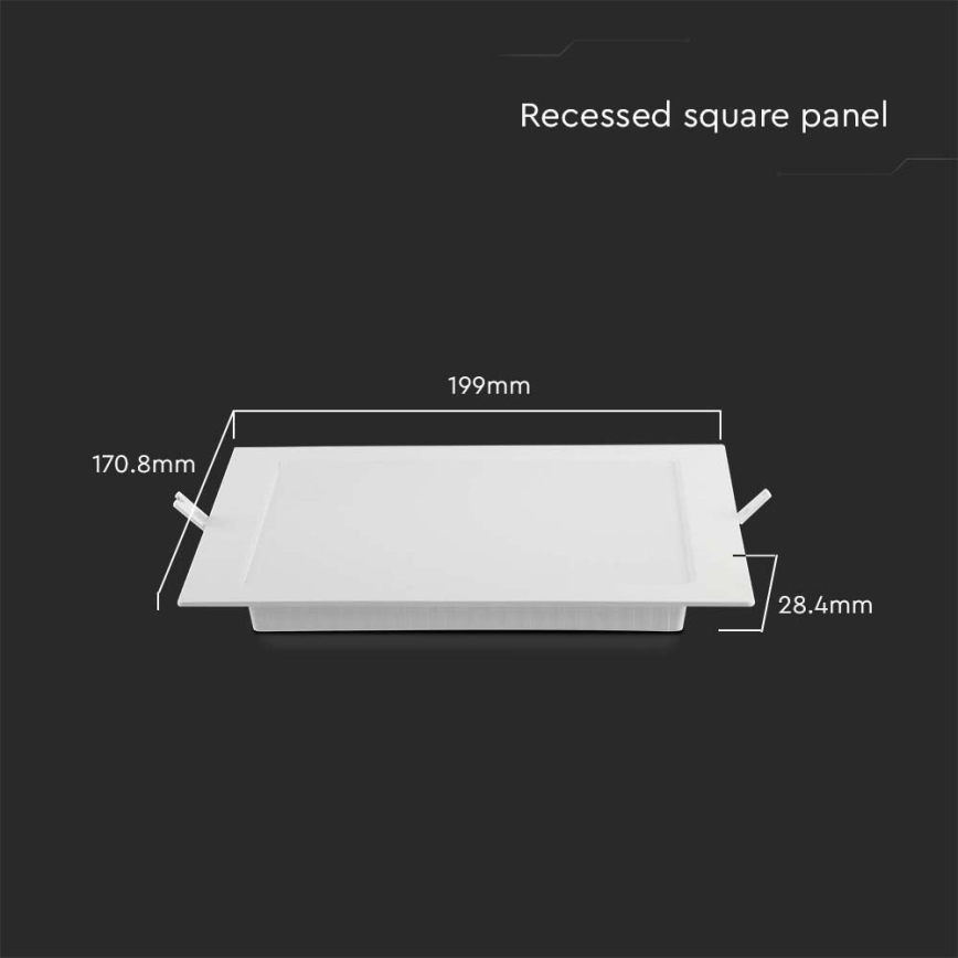Светодиодный встроенный светильник LED/12W/230V 6500K
