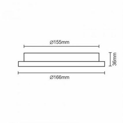Светодиодный встроенный светильник LED/12W/230V IP40