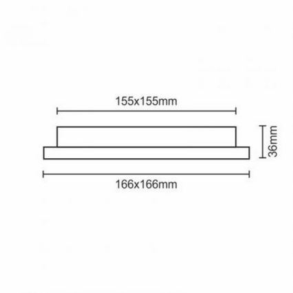Светодиодный встроенный светильник LED/12W/230V IP40