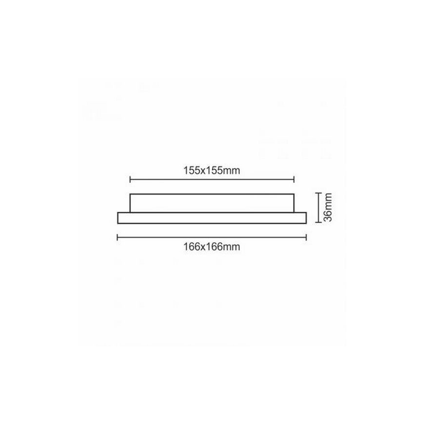 Светодиодный встроенный светильник LED/12W/230V IP40