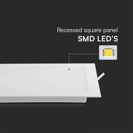 Светодиодный встроенный светильник LED/18W/230V 22x22 см 4000K белый