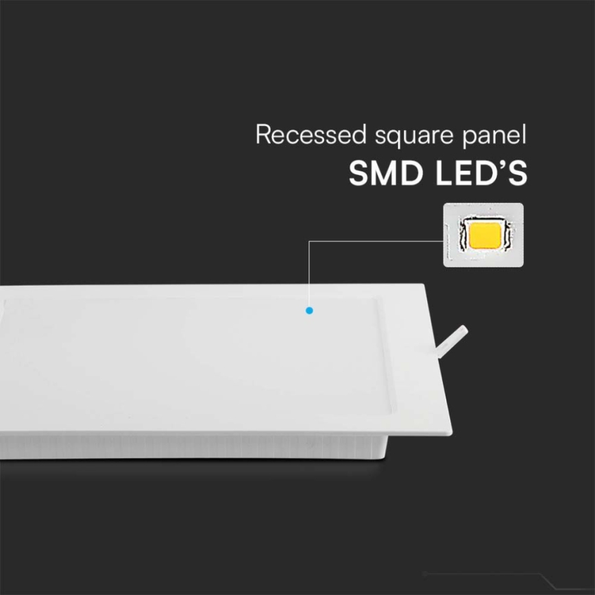 Светодиодный встроенный светильник LED/18W/230V 22x22 см 4000K белый