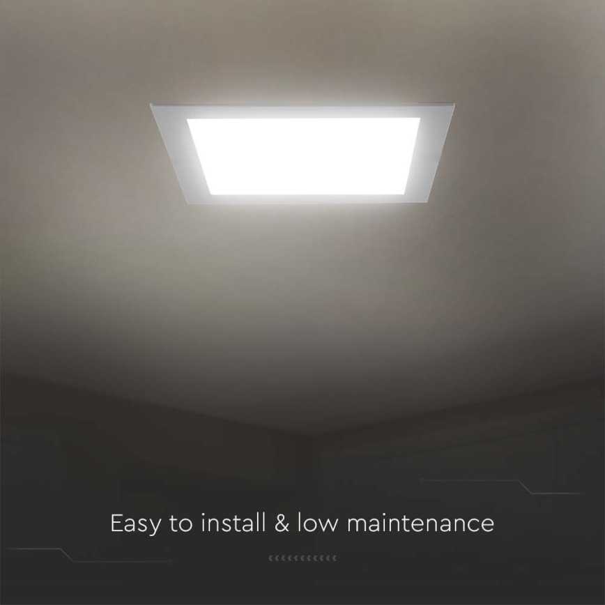Светодиодный встроенный светильник LED/24W/230V 29,5x29,5 см 6500K белый