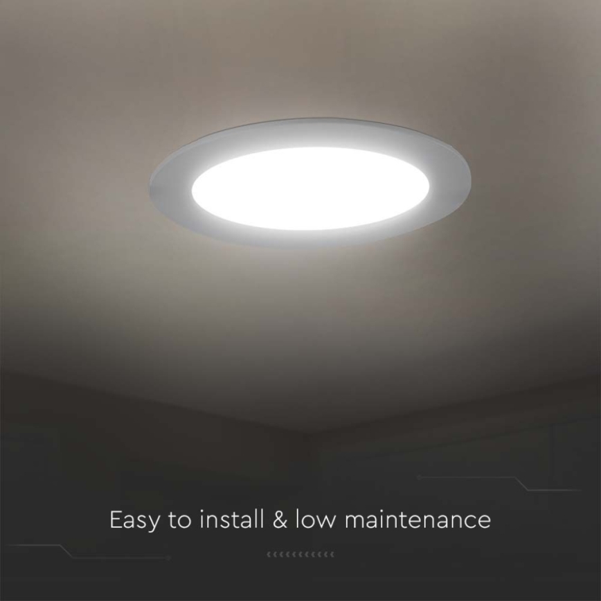 Светодиодный встроенный светильник LED/24W/230V диаметр 29,6 см 4000K белый