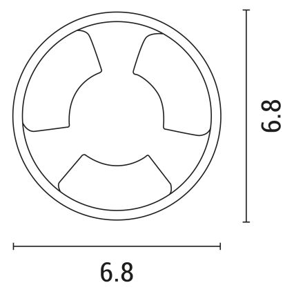 Светодиодный встроенный светильник LED/3W/12V IP65