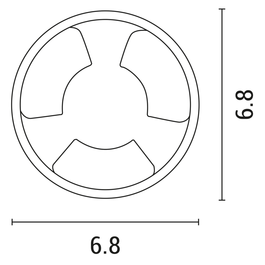 Светодиодный встроенный светильник LED/3W/12V IP65