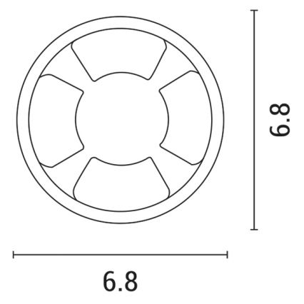 Светодиодный встроенный светильник LED/3W/12V IP65