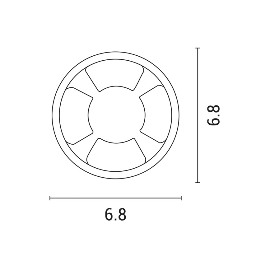 Светодиодный встроенный светильник LED/3W/12V IP65