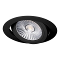 Светодиодный встроенный светильник LED/6W/230V 3000K диаметр 8,5 см черный