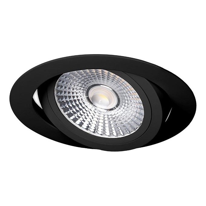 Светодиодный встроенный светильник LED/6W/230V 4000K диаметр 8,5 см черный