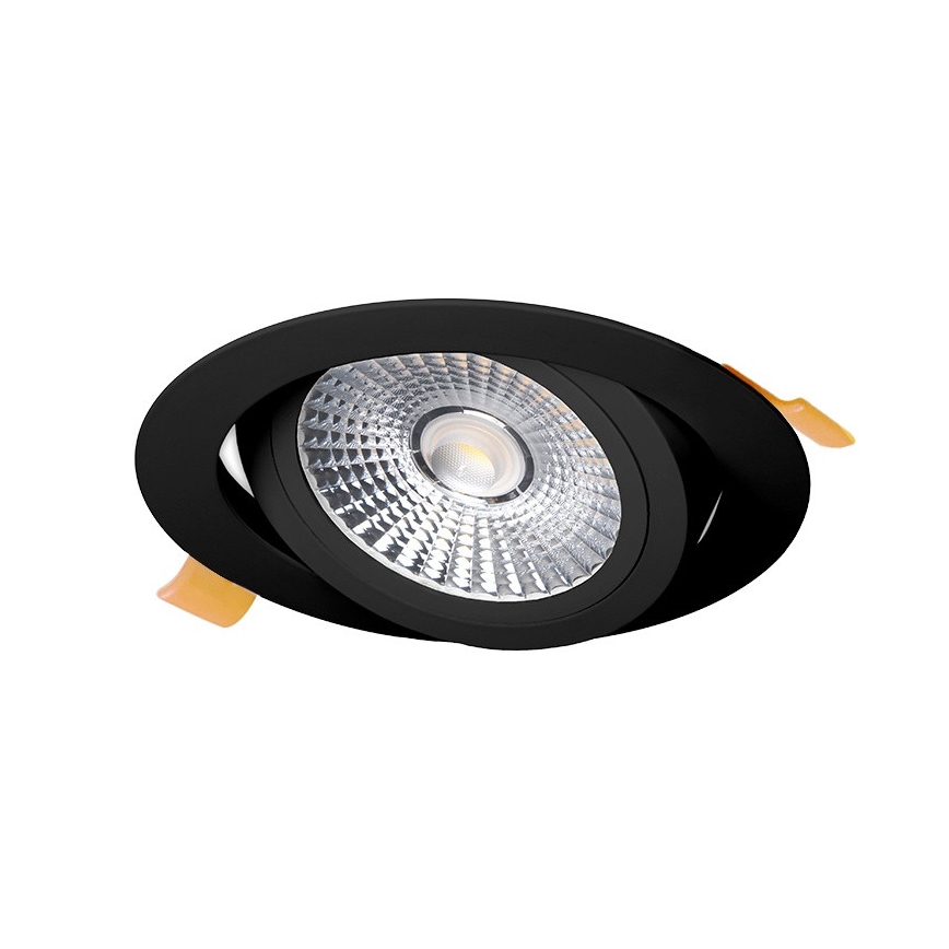 Светодиодный встроенный светильник LED/6W/230V 4000K диаметр 8,5 см черный