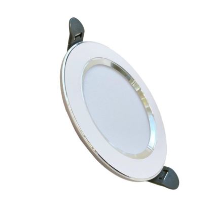 Светодиодный встроенный светильник LED/7,5W/230V 4000K белый/серебристый