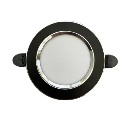 Светодиодный встроенный светильник LED/7,5W/230V 4000K черный/серебристый