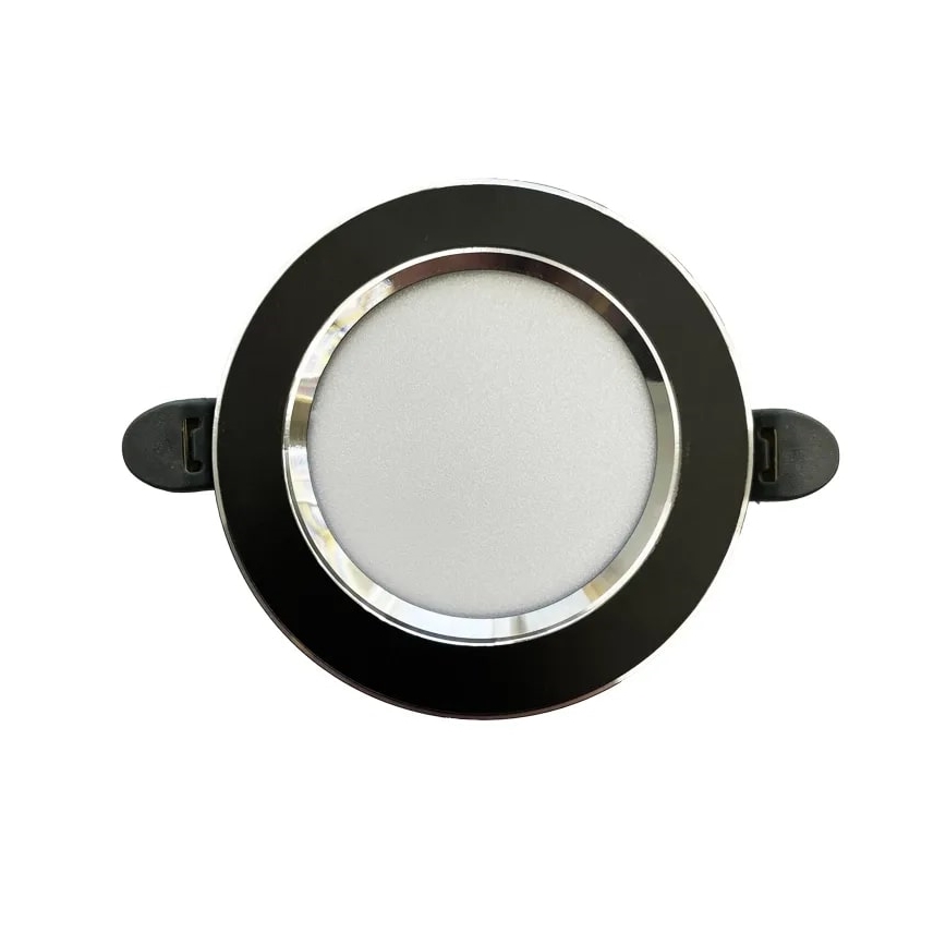 Светодиодный встроенный светильник LED/7,5W/230V 4000K черный/серебристый