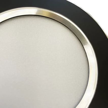 Светодиодный встроенный светильник LED/7,5W/230V 4000K черный/серебристый
