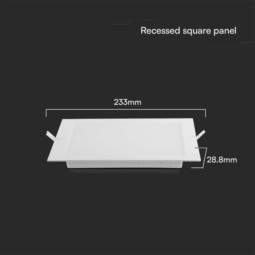 Светодиодный встроенный светильник SAMSUNG CHIP LED/18W/230V 4000K 22x22 см белый