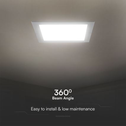 Светодиодный встроенный светильник SAMSUNG CHIP LED/24W/230V 3000K 29,5x29,5 см белый