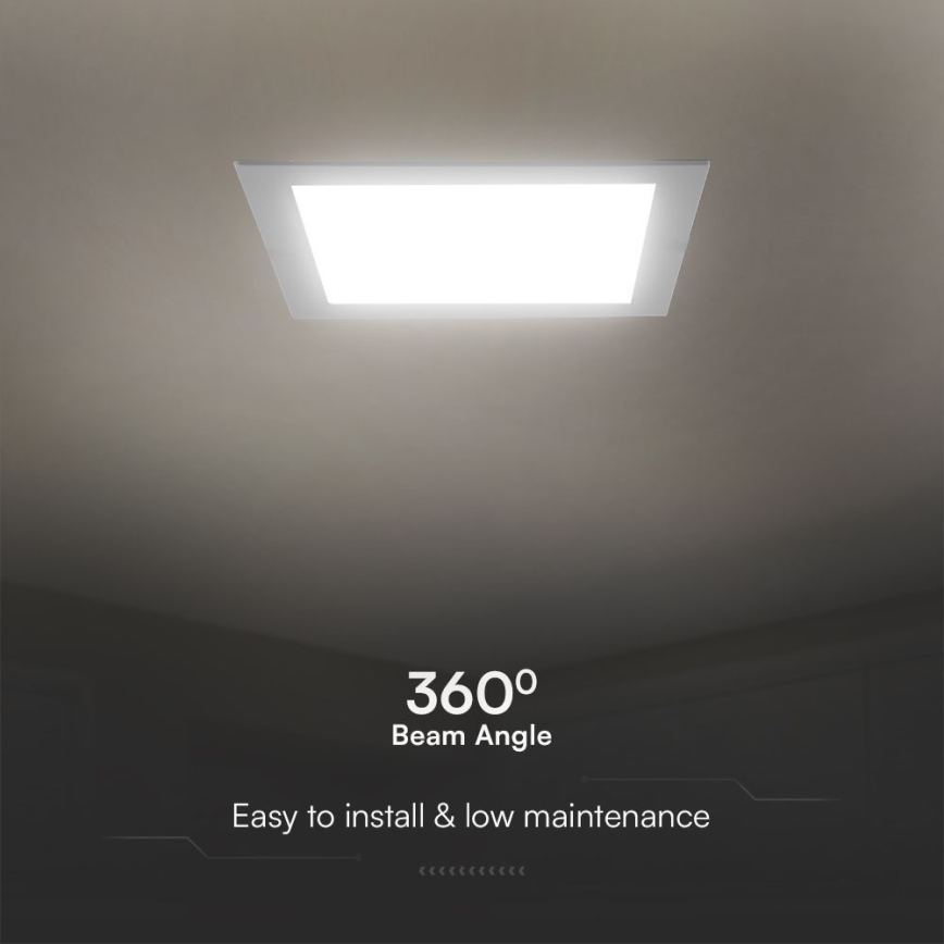 Светодиодный встроенный светильник SAMSUNG CHIP LED/24W/230V 3000K 29,5x29,5 см белый