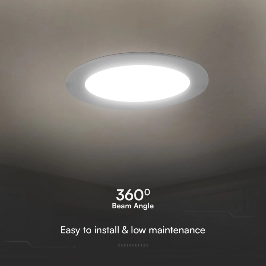 Светодиодный встроенный светильник SAMSUNG CHIP LED/24W/230V 4000K диаметр 29,4 см белый