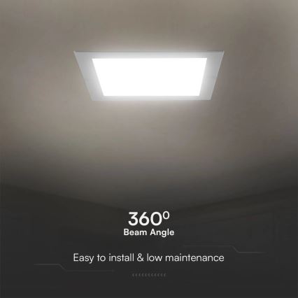 Светодиодный встроенный светильник SAMSUNG CHIP LED/24W/230V 6500K 29,5x29,5 см белый