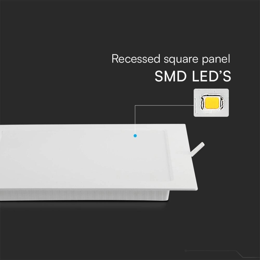 Светодиодный встроенный светильник SAMSUNG CHIP LED/24W/230V 6500K 29,5x29,5 см белый