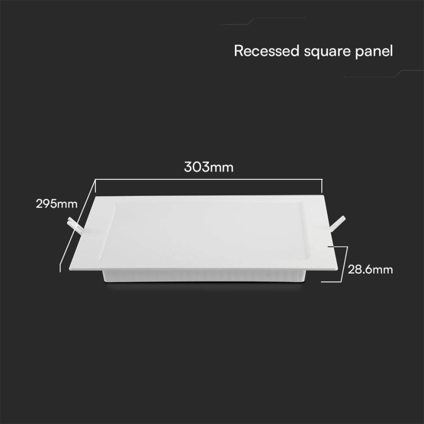 Светодиодный встроенный светильник SAMSUNG CHIP LED/24W/230V 6500K 29,5x29,5 см белый