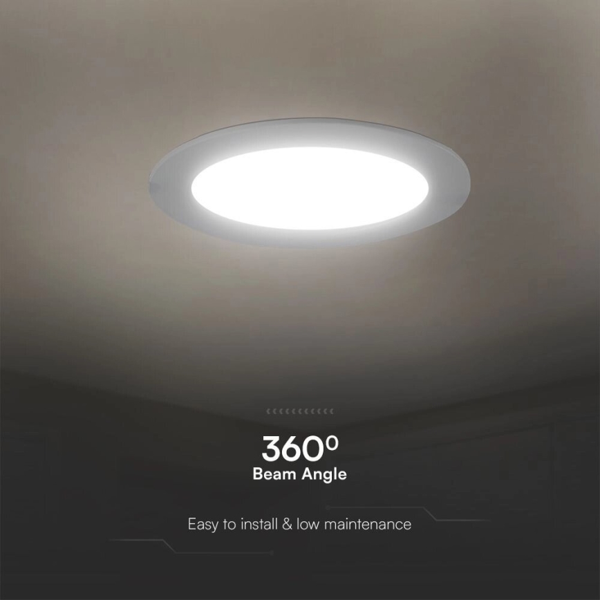 Светодиодный встроенный светильник SAMSUNG CHIP LED/3W/230V 6500K диаметр 9,5 см белый