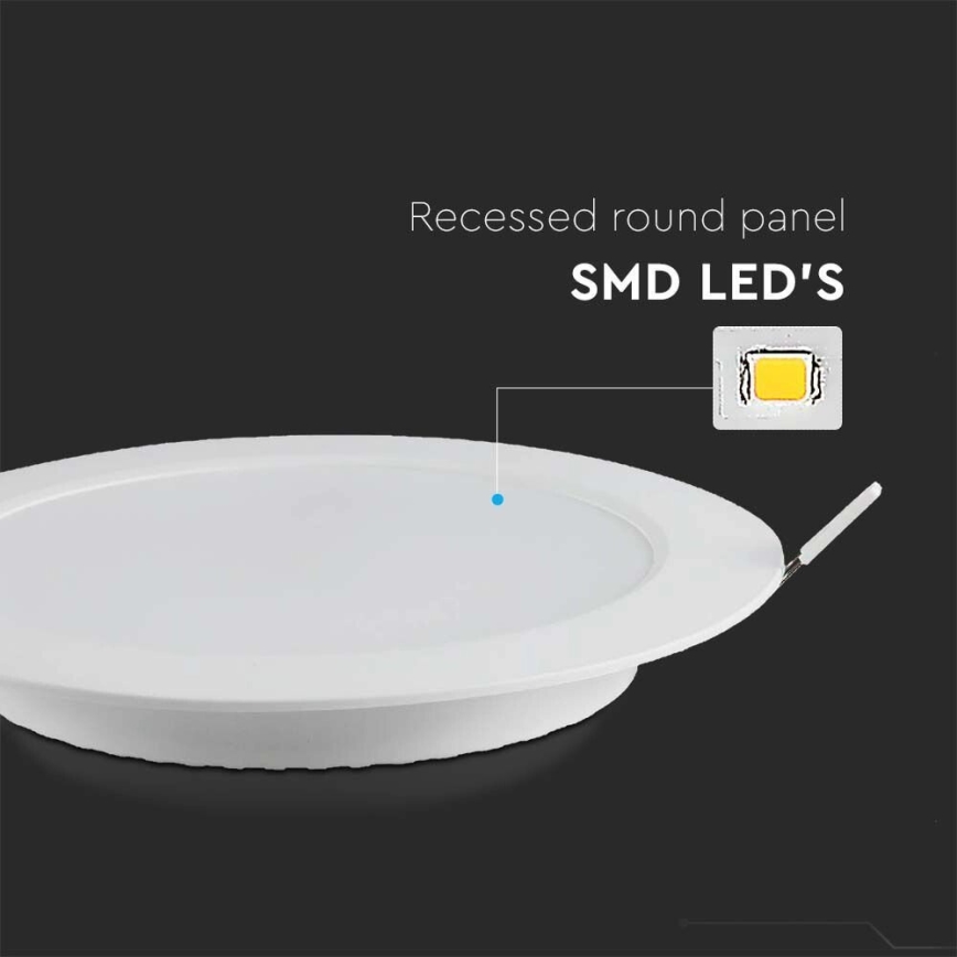 Светодиодный встроенный светильник SAMSUNG CHIP LED/3W/230V 6500K диаметр 9,5 см белый