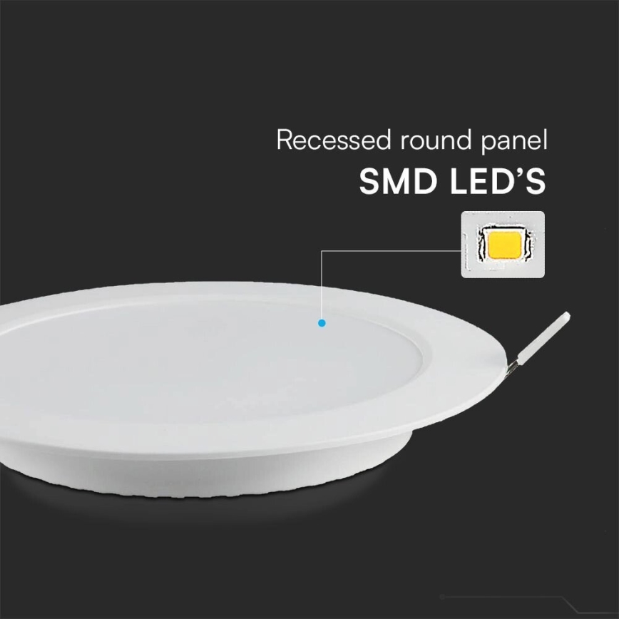 Светодиодный встроенный светильник SAMSUNG CHIP LED/6W/230V 4000K диаметр 12 см белый