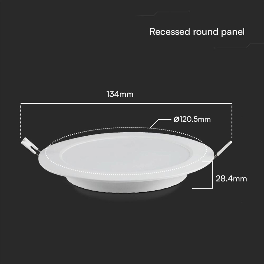 Светодиодный встроенный светильник SAMSUNG CHIP LED/6W/230V 4000K диаметр 12 см белый