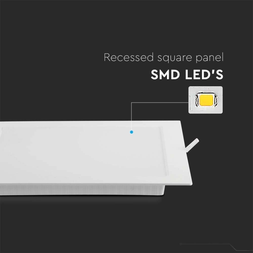 Светодиодный встроенный светильник SAMSUNG CHIP LED/6W/230V 6500K 12x12 см белый