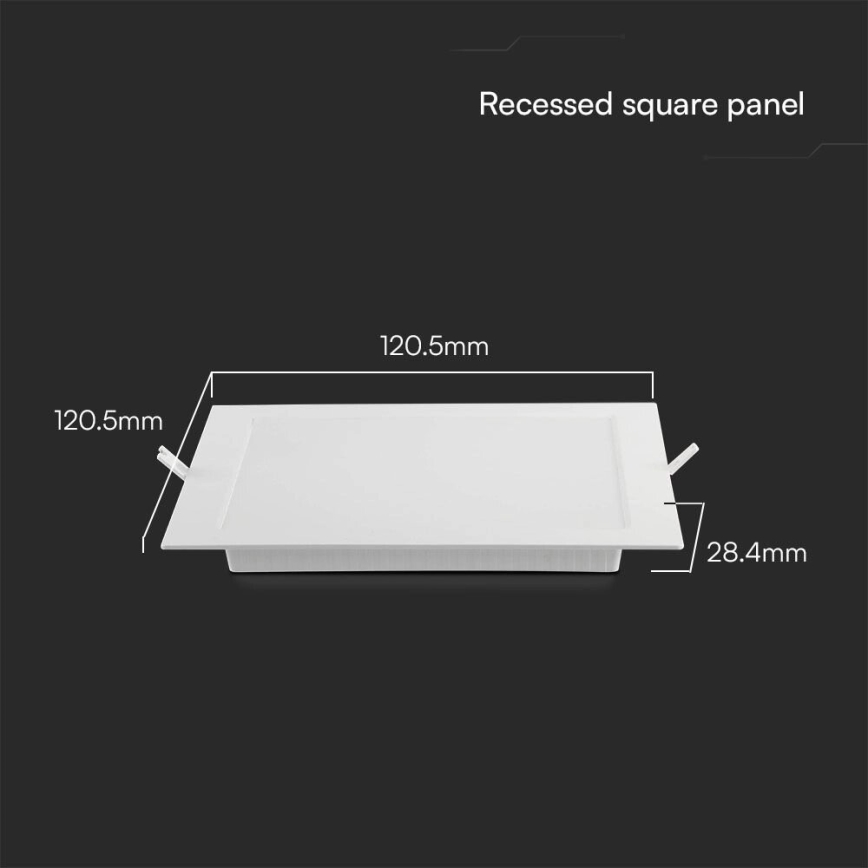 Светодиодный встроенный светильник SAMSUNG CHIP LED/6W/230V 6500K 12x12 см белый