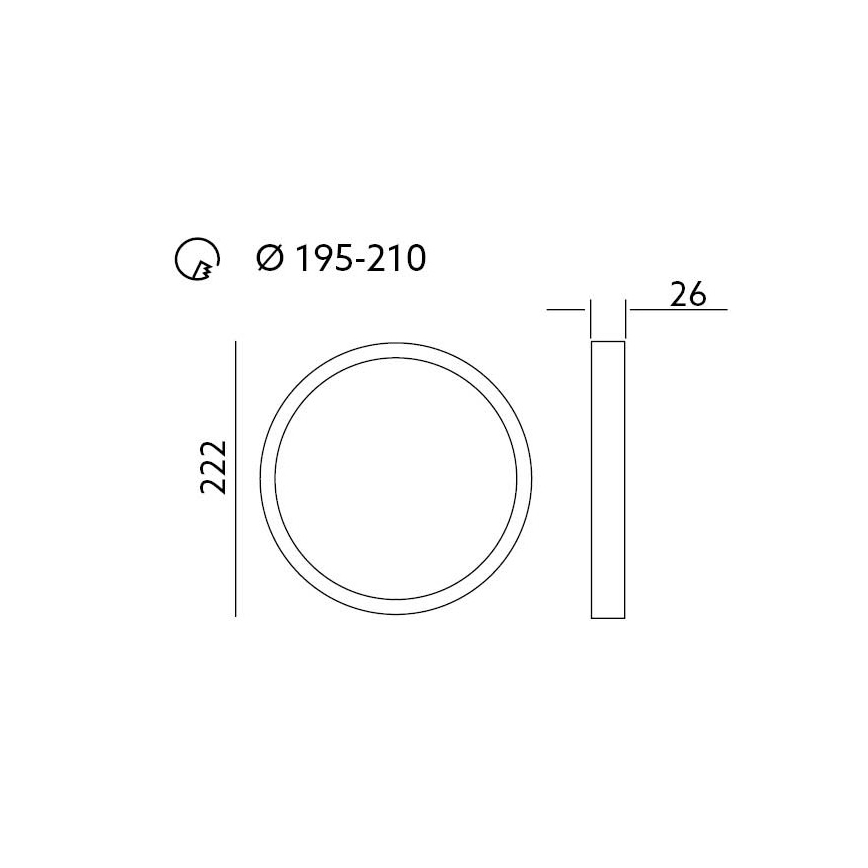 Встроенный потолочный светодиодный светильник SIGARO PT LED/18W/230V 4000K IP40