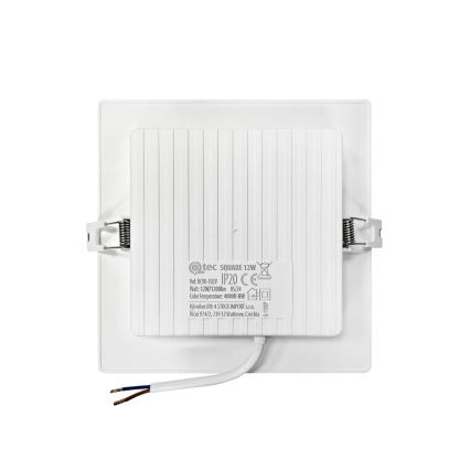 Светодиодный встроенный светильник SQUARE LED/12W/230V 4000K 17x17 см белый
