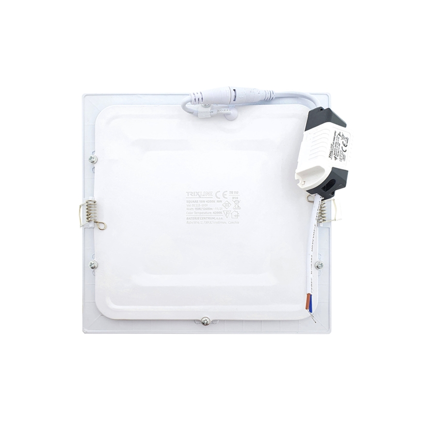 Светодиодный встроенный светильник SQUARE LED/15W/230V 4200K 18,8x18,8 см белый