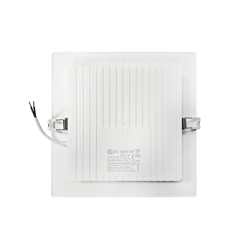 Светодиодный встроенный светильник SQUARE LED/18W/230V 4000K 22x22 см белый