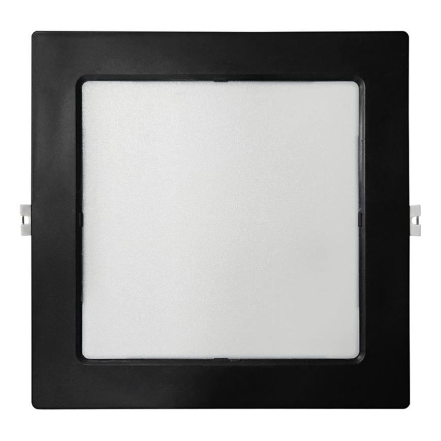 Светодиодный встроенный светильник SQUARE LED/18W/230V 4000K 22x22 см черный